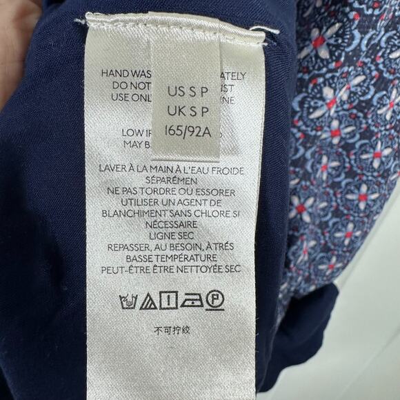 Anthropologie Maeve Dress Small Blue Midi Length Tiered Pockets Long Sleeve Boho - Picture 10 of 10